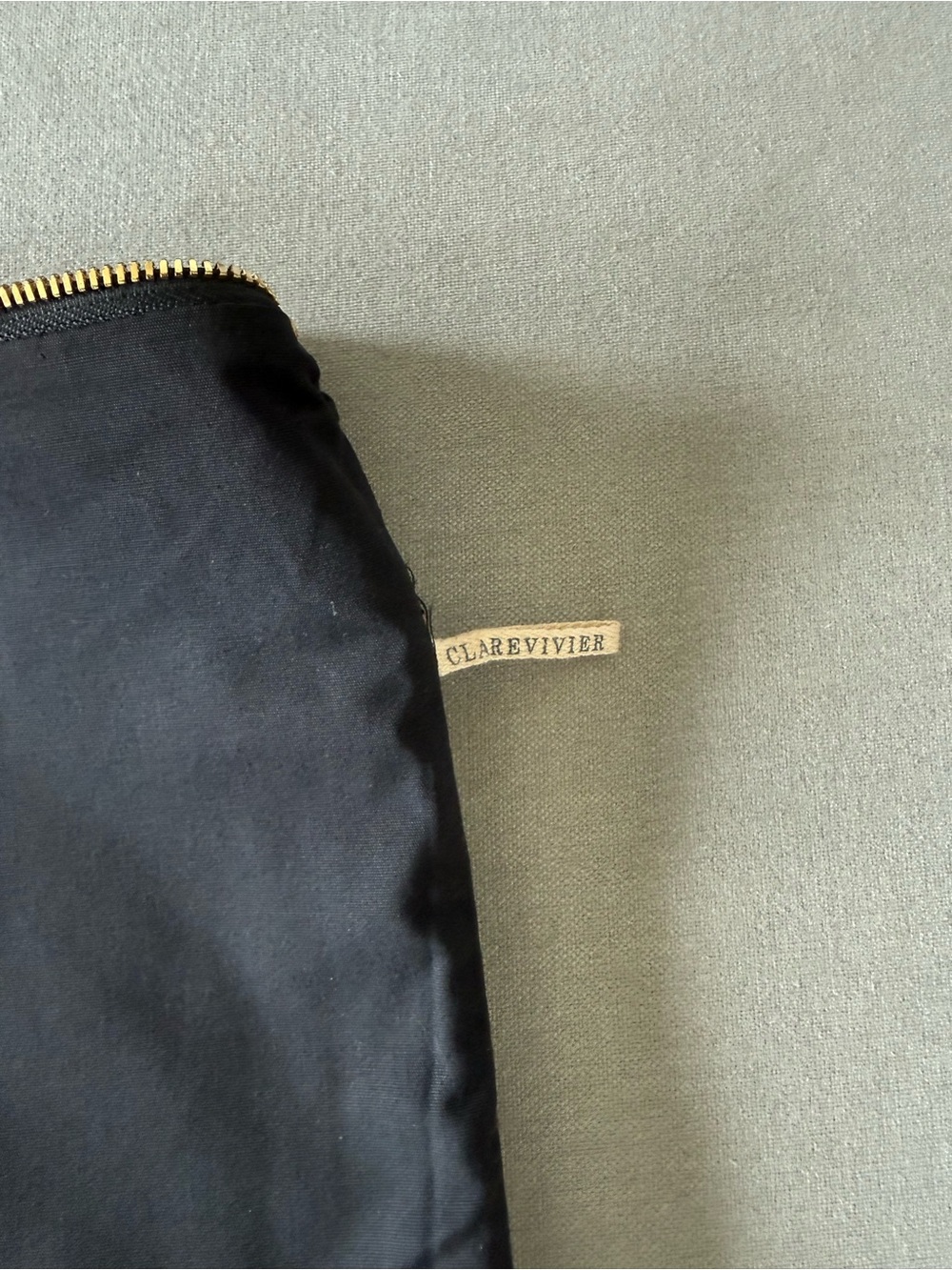 Clare V Black Pebbled Leather Oversize Foldover Clutch Large Laptop Sleeve - Picture 3 of 10